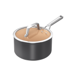 Ninja Extended Life Ceramic 18cm Saucepan in Terracotta/Grey | CW90218UK | by SharkNinja