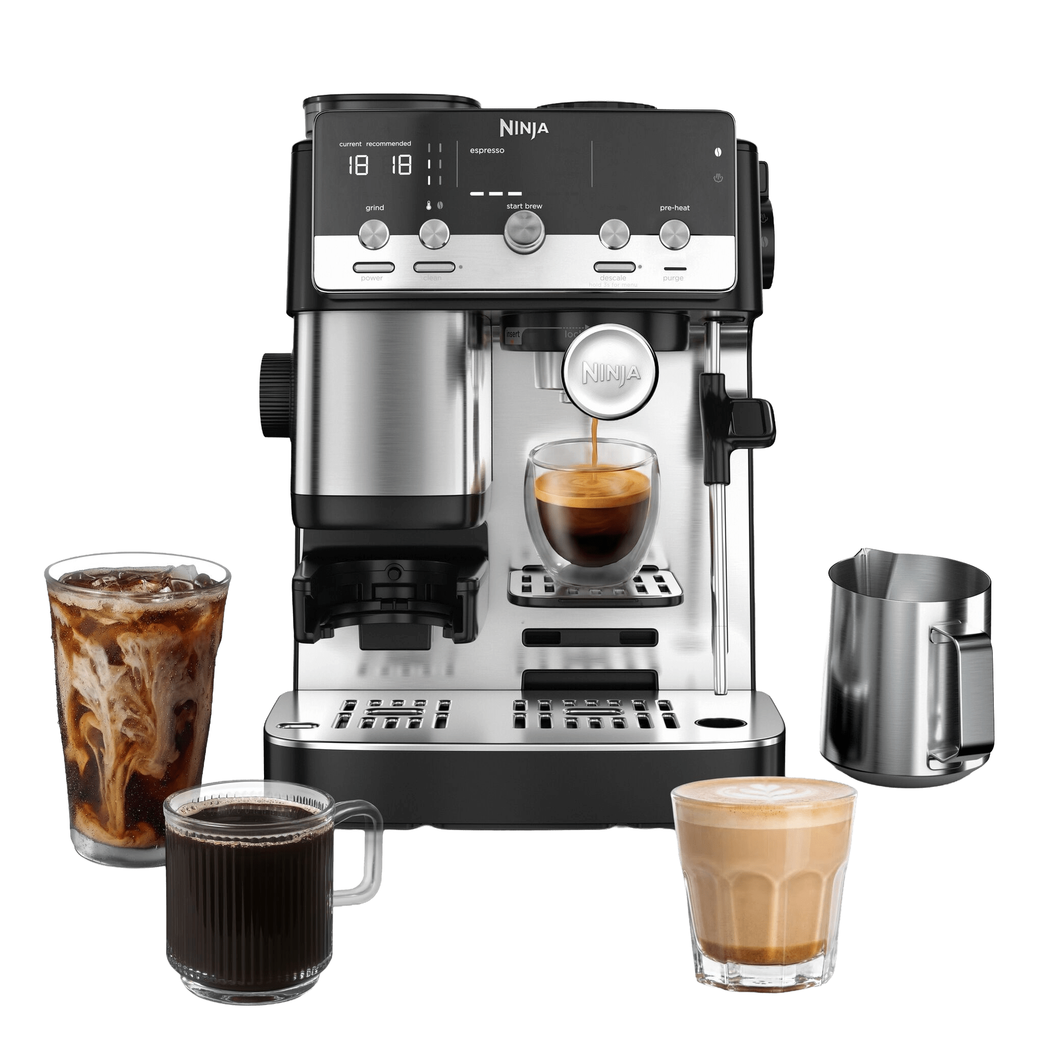 ES301UK_01.png Ninja Luxe Café MINI Espresso Machine in Black | ES301UK | by SharkNinja - Image 1