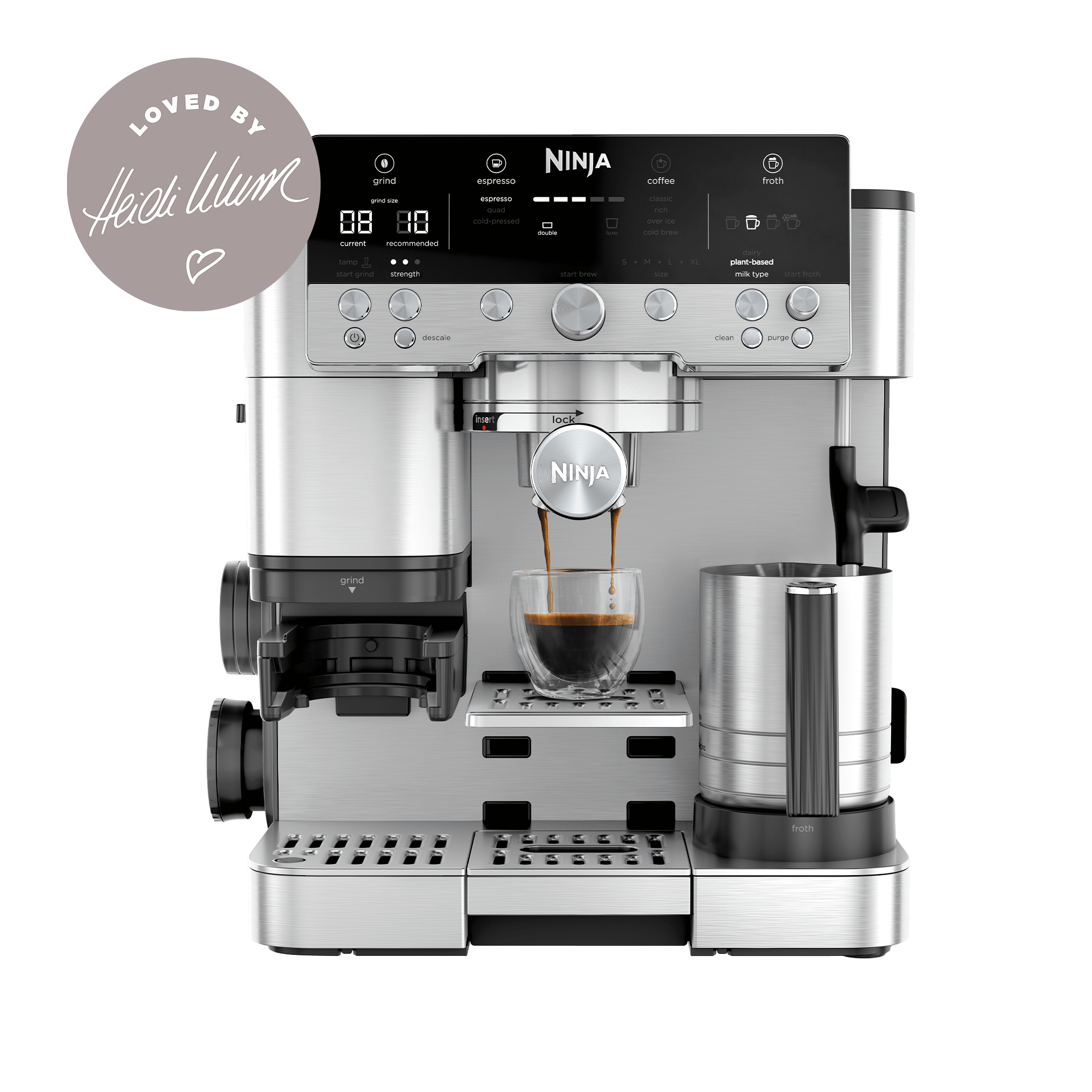 ES601UK_01.png Ninja Luxe Café Premier Espresso Machine in Black/ Stainless Steel | ES601UK | by SharkNinja - Image 1