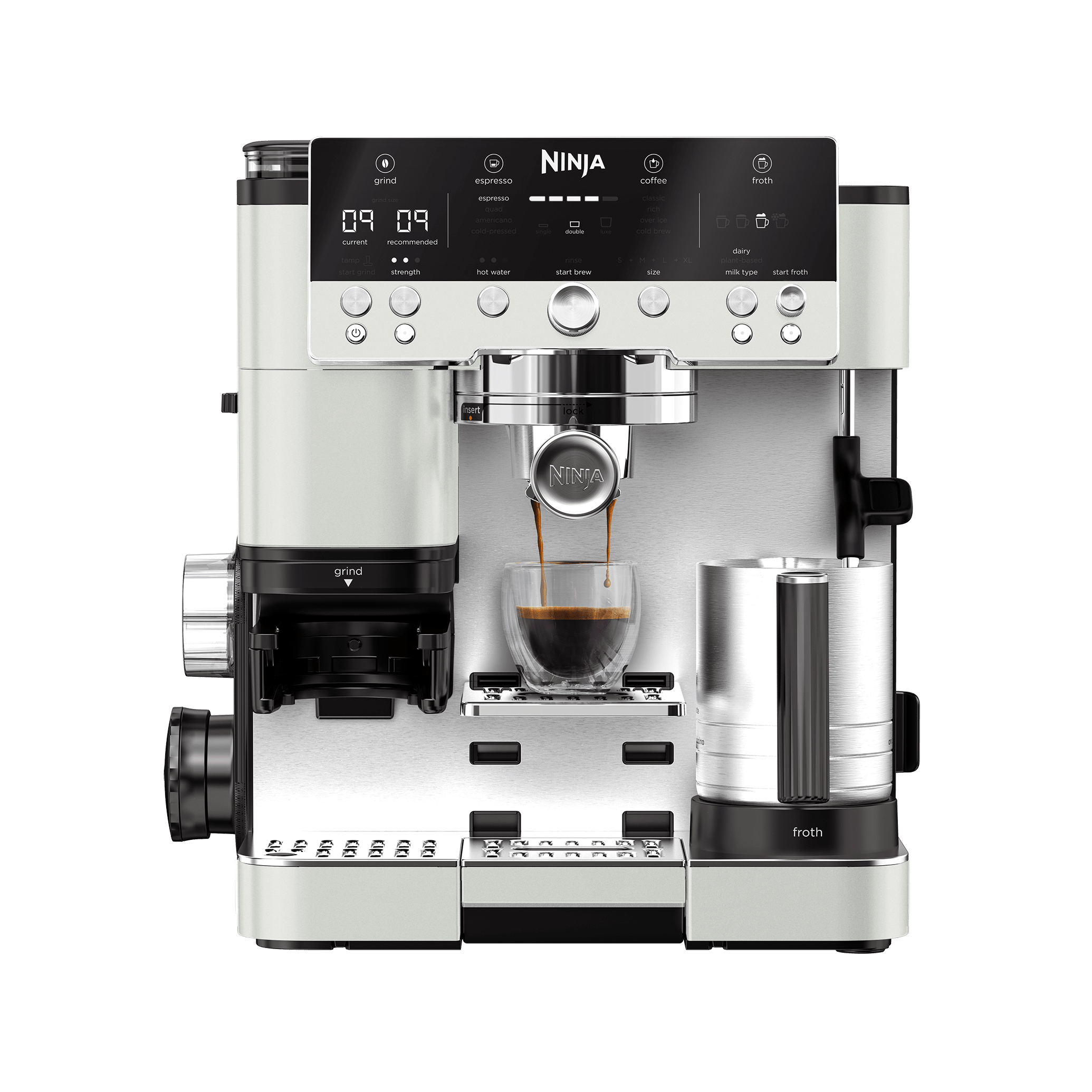 ES655UKWH_01.png Ninja Luxe Café Premier Plus Series Espresso Machine in Oat White | ES655UKWH | by SharkNinja - Image 1