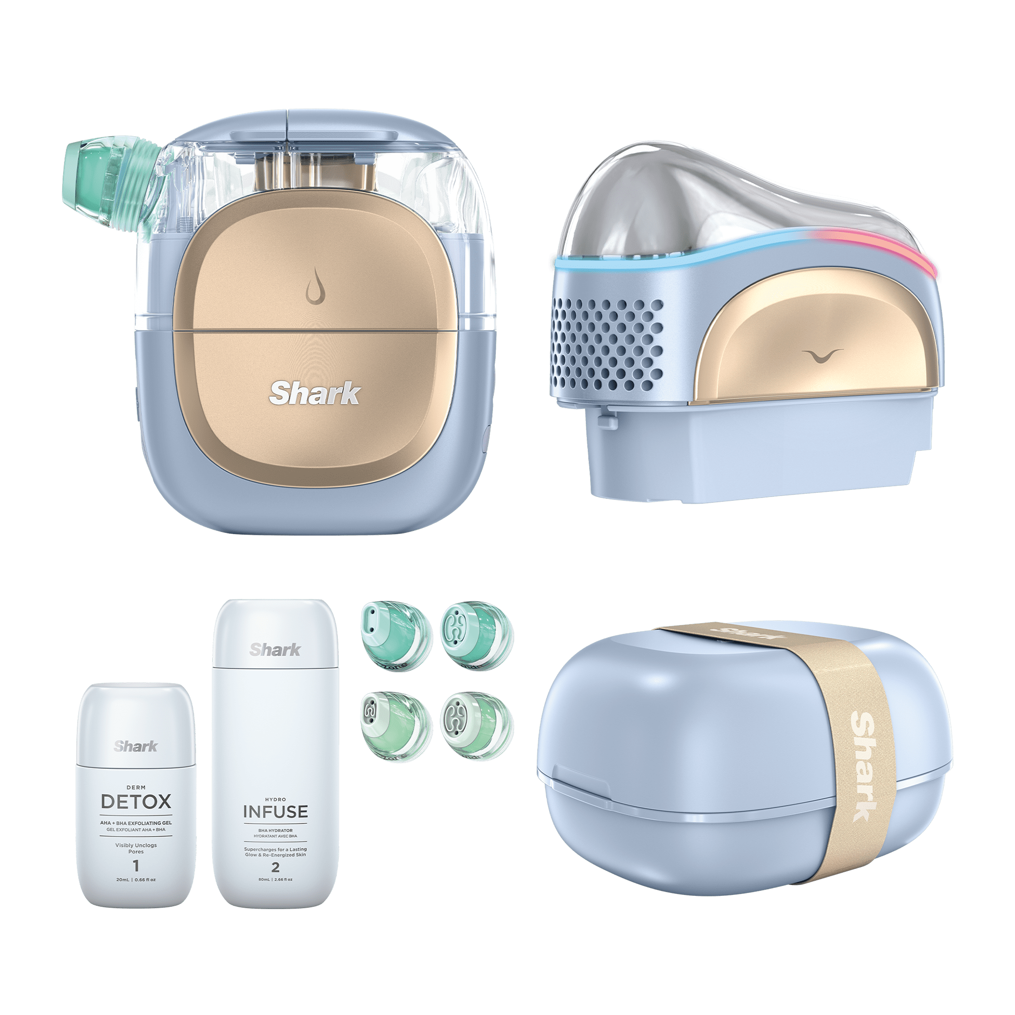FH320UK_01.png Shark FacialPro Glow At Home Hydro-Powered Facial System – in Spa Blue | FH320UK | by SharkNinja - Image 1