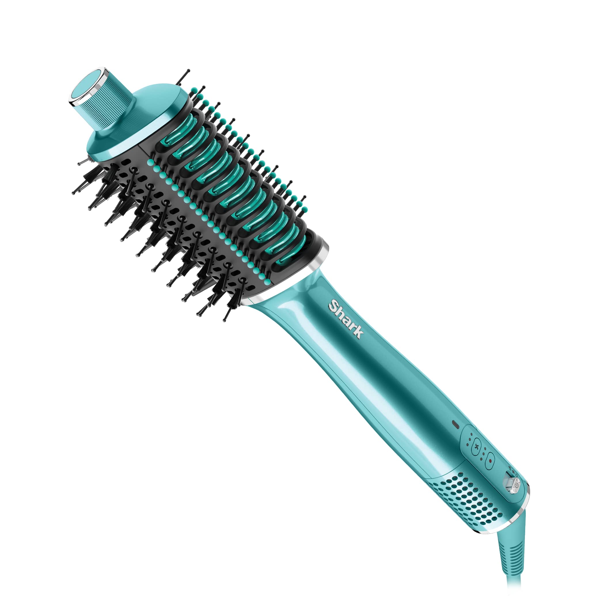 HT302UKTL_01.jpg Shark Glossi 2-in-1 Hot Brush in Teal | HT302UKTL | by SharkNinja - Image 1