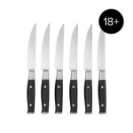 Ninja Foodi StaySharp Steak Knives – 6-Piece Set [] in Silver/Black | K32106UK | by SharkNinja