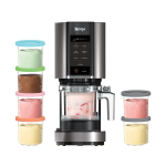 Ninja CREAMi Ice Cream & Frozen Dessert Maker (6 Tub Multi-Coloured Lid Bundle) in Black/Grey | NC300TUB4UK | by SharkNinja