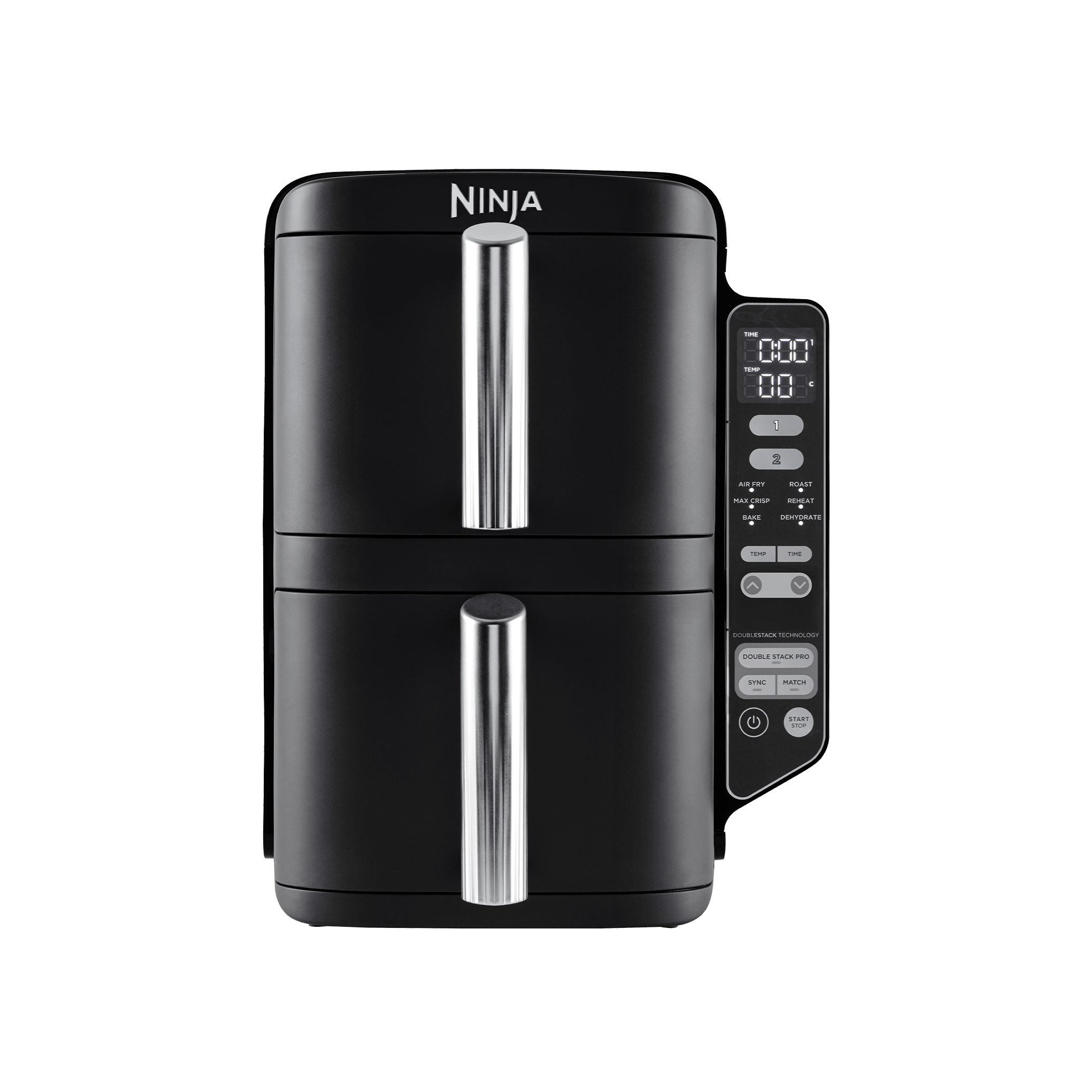 SL300UK_01.png Ninja Double Stack 2-Drawer Air Fryer 7.6L – in Black | SL300UK | by SharkNinja - Image 1